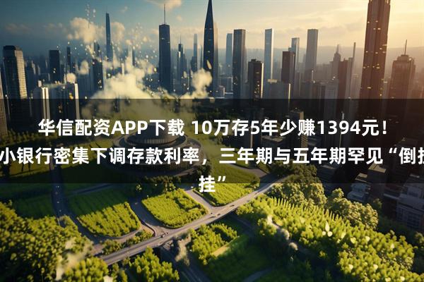 华信配资APP下载 10万存5年少赚1394元！中小银行密集下调存款利率，三年期与五年期罕见“倒挂”